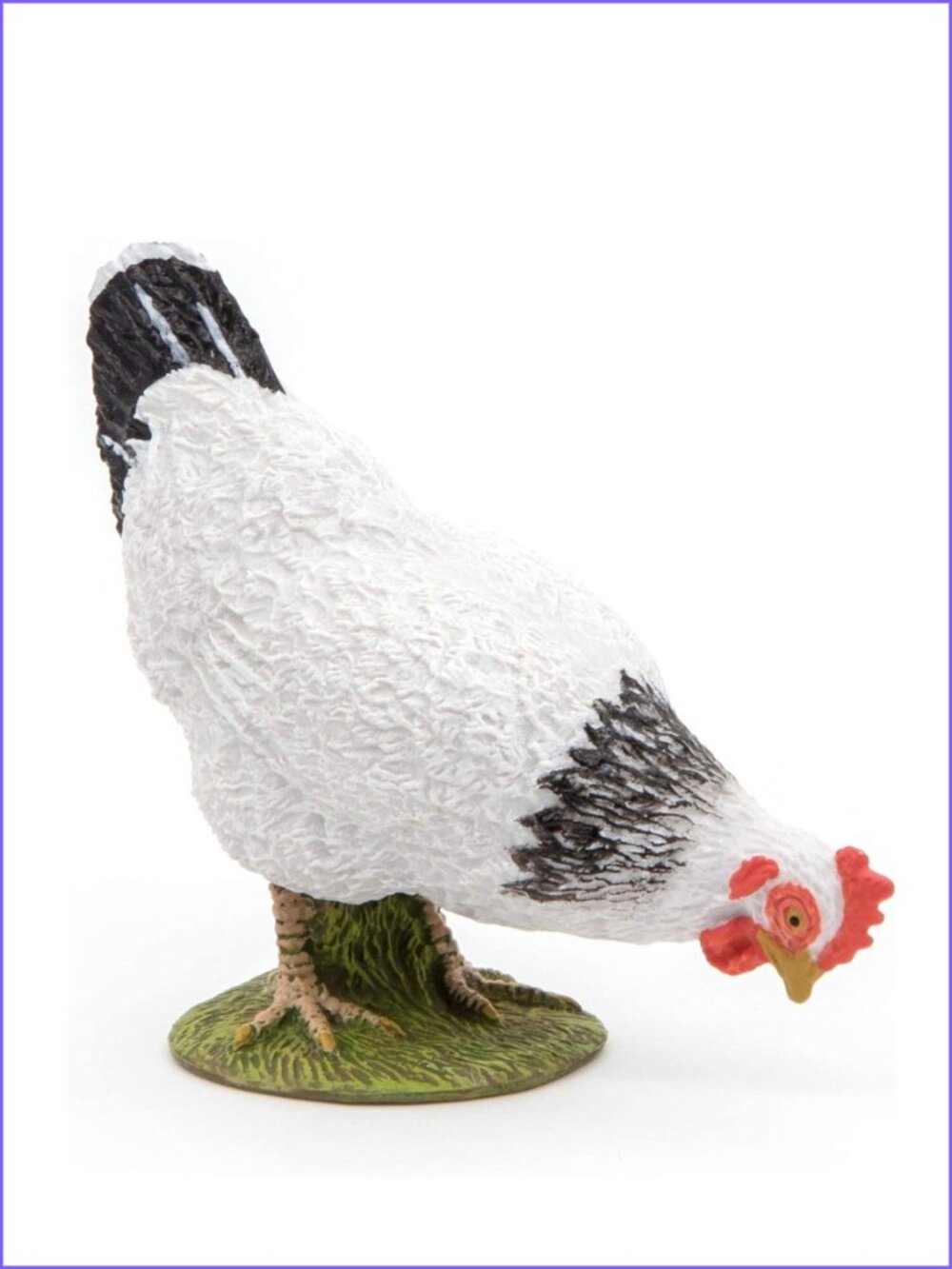 Papo Pecking White Hen Figurine New w/Tag Age 3+ Add-on Item